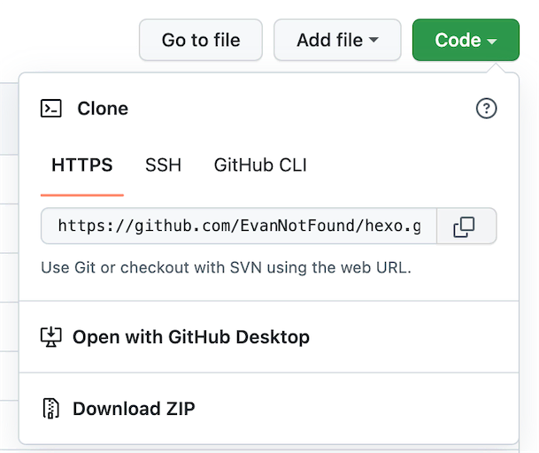Git clone address